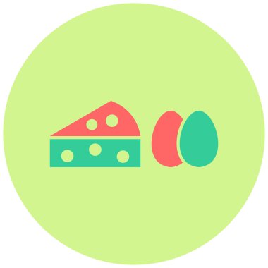 Süt Ürünleri. Web simgesi basit illüstrasyon