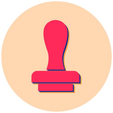 kalem ile pul, vektör illüstrasyonu