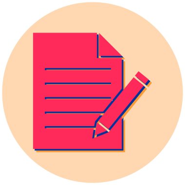 Belge. Web simgesi basit illüstrasyon