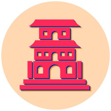 Bina. Web simgesi basit illüstrasyon