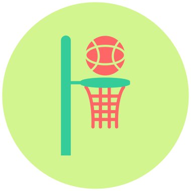 Basketbol. Web simgesi basit tasarım