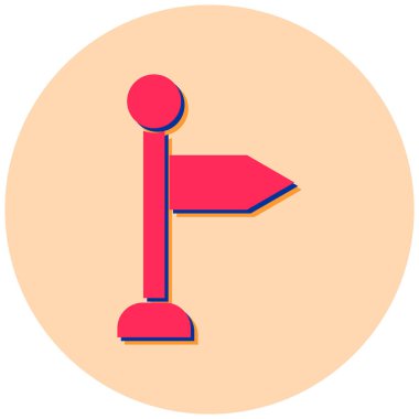 İşaret levhası Web simgesi basit illüstrasyon