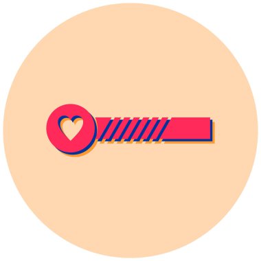 Kalp. Web simgesi basit illüstrasyon