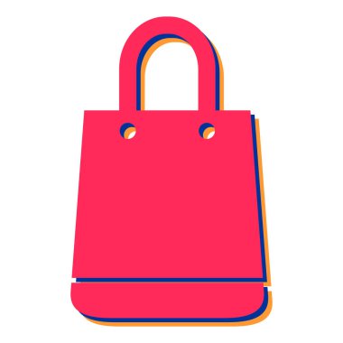 Vektör illüstrasyon tasarımlı alışveriş çantası