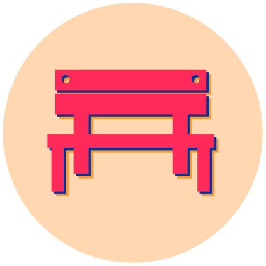 Masa. Web simgesi basit illüstrasyon