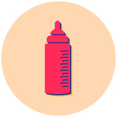 Bebek şişesi. Web simgesi basit illüstrasyon