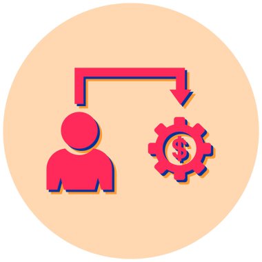 iş yönetimi düz vektör simgesi