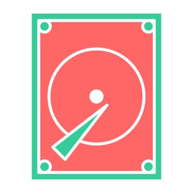 Tek izole edilmiş simge ögesinin vektör illüstrasyonu