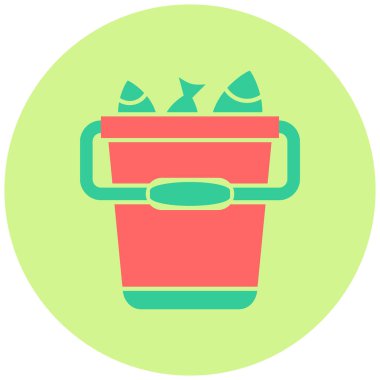 Kova. Web simgesi basit illüstrasyon