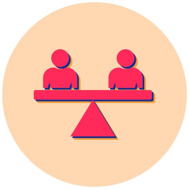 İnsanların düz simgelerinin vektör illüstrasyonu