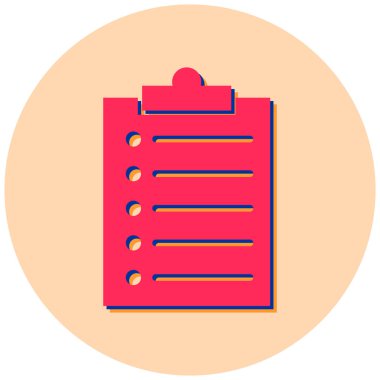 Kontrol listesi. Web simgesi basit illüstrasyon