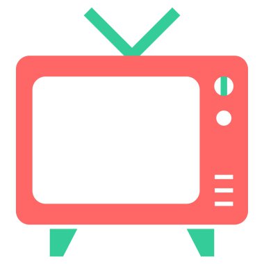 Televizyon. Web simgesi basit illüstrasyon