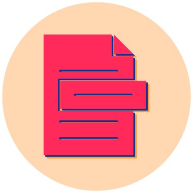 dosya belgesi düz simgesi, vektör illüstrasyonu