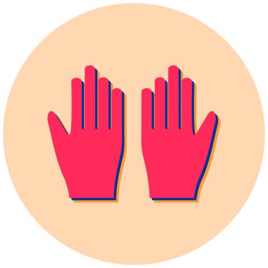 Eldiven. Web simgesi basit illüstrasyon