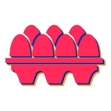 Yumurta ikonu. Ağ için yumurta çiftliği vektör simgelerinin basit çizimi