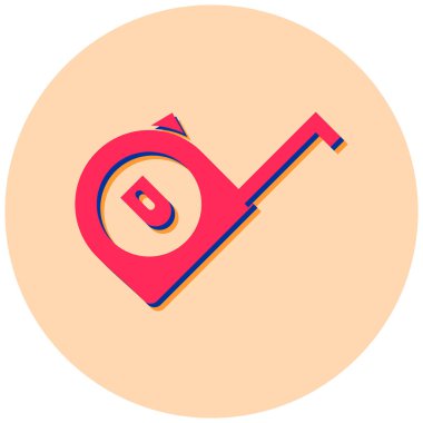 Ölçü Teybi simgesinin vektör illüstrasyonu