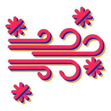 Kışın hava durumu simgesi, vektör illüstrasyonu basit tasarım 