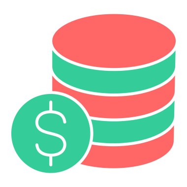 Dolar sikkeleri. Basit tasarım