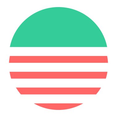 Güneş simgesi, vektör illüstrasyonu basit tasarım 