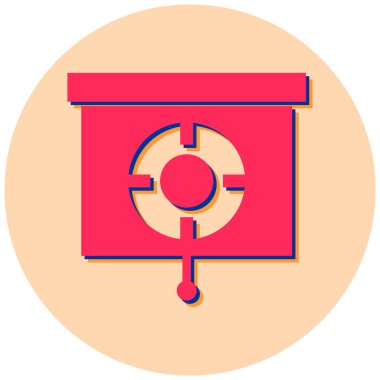 Hedef. Web simgesi basit illüstrasyon