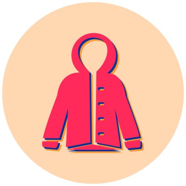 Kapüşonlu. Web simgesi basit illüstrasyon