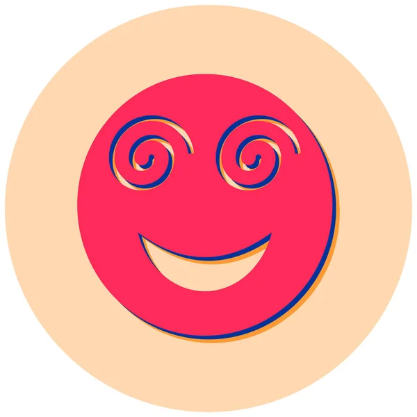 Faccina Sorriso Emoticon Vettoriale Illustrazione — Vettoriale Stock