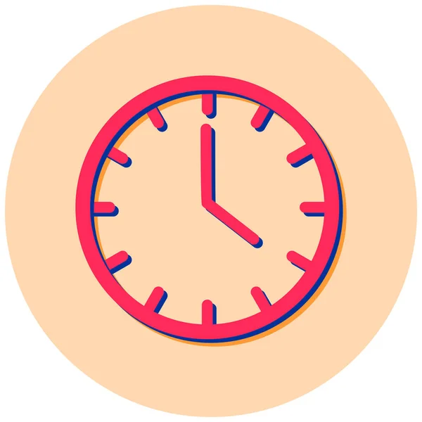 Reloj Icono Web Ilustración Simple — Vector de stock