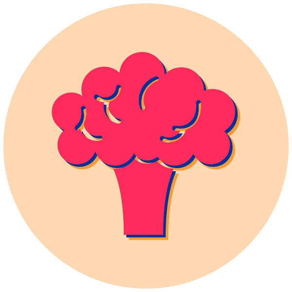 Brócolos Ícone Web Ilustração Simples — Vetor de Stock