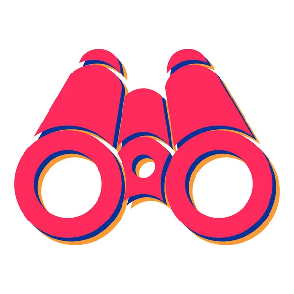 Binoculars Icon Cartoon Illustration Binocular Vector Icons Web — Vector de stock