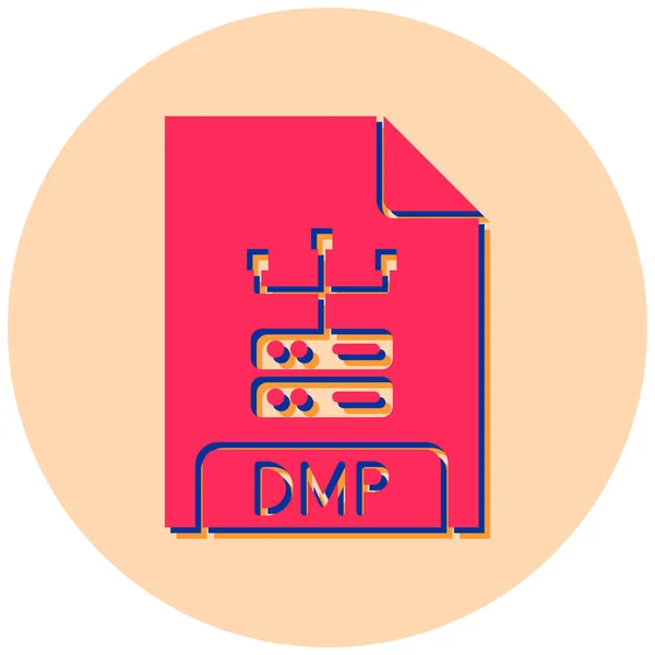 Dmp File Format Icon Vector Illustration — ストックベクタ