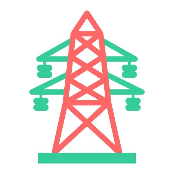 Icono Torre Energía Ilustración Plana Iconos Vectoriales Energía Para Diseño — Archivo Imágenes Vectoriales