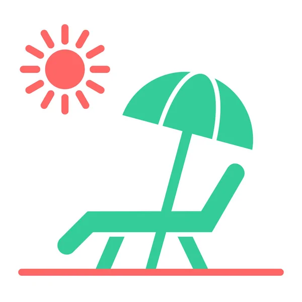 Ikona Krzesła Plażowego Ilustracja Wektora — Wektor stockowy