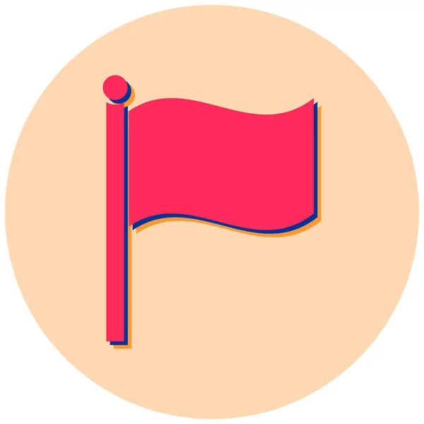 Icono Bandera Ilustración Vectorial — Vector de stock