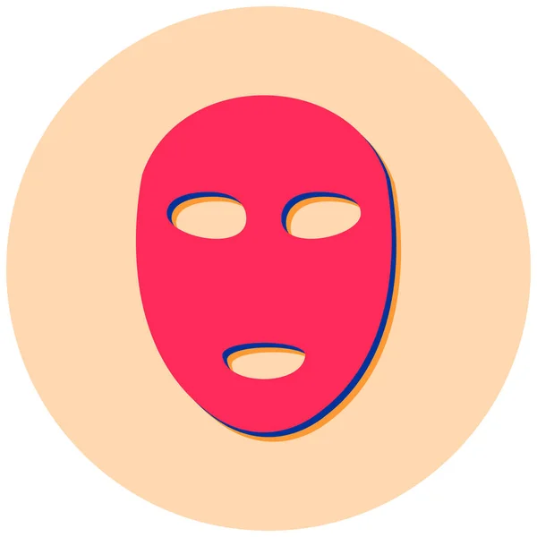 Maschera Icona Web Semplice Illustrazione — Vettoriale Stock