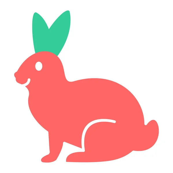 Cute Rabbit Pink Background — Stock vektor