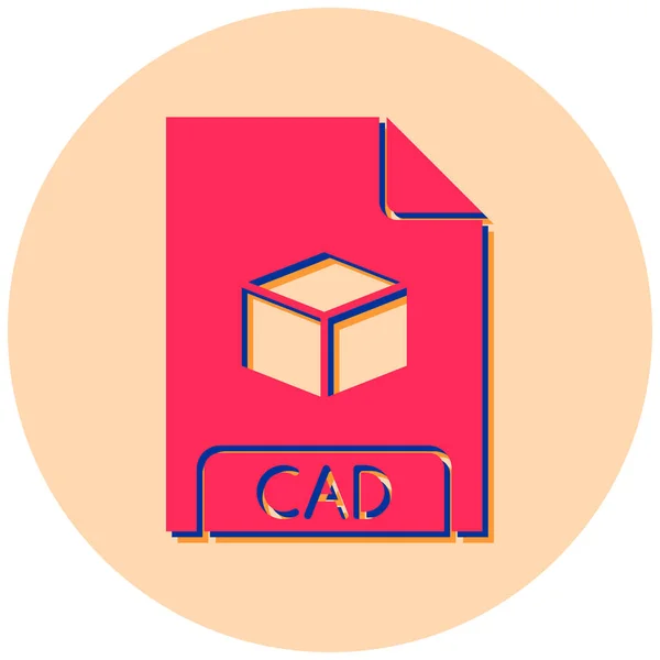 Cad File Format Icon Vector Illustration — ストックベクタ