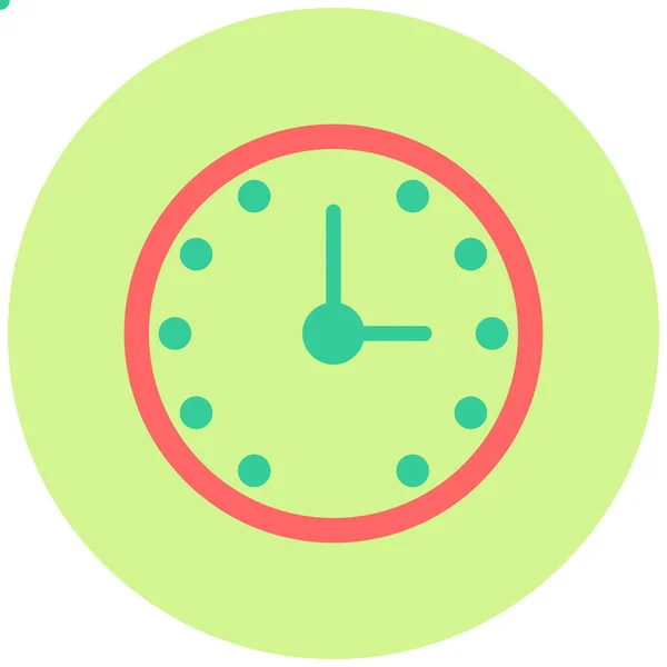 Reloj Icono Web Ilustración Simple — Vector de stock