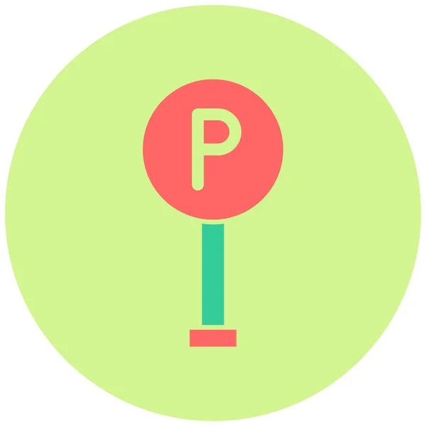 Паркінг Простий Дизайн Піктограми Веб — стоковий вектор