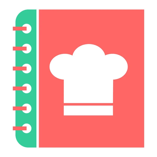 Chef Hat Icon Flat Illustration Cook Knife Vector Icons Web — 스톡 벡터