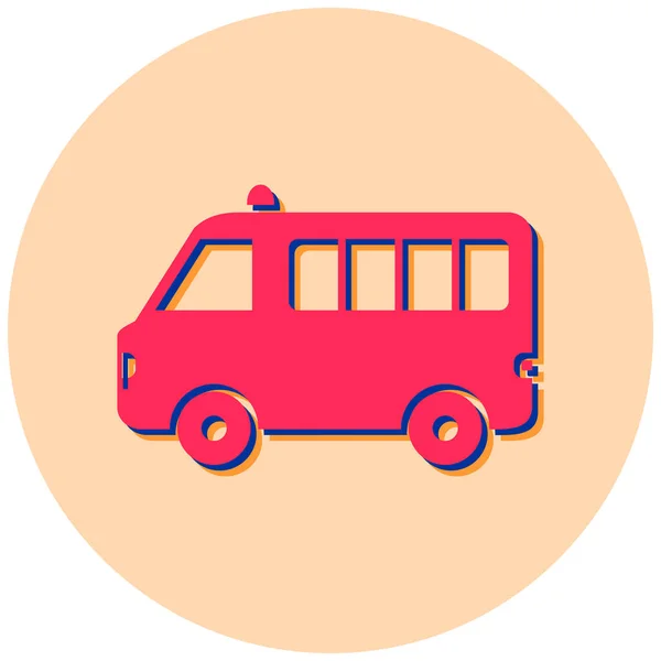 Bus Web Icon Simple Illustration — Stock Vector