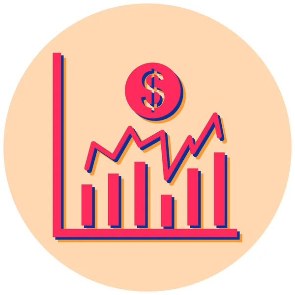 Business Graph Simple Illustration — Stock Vector