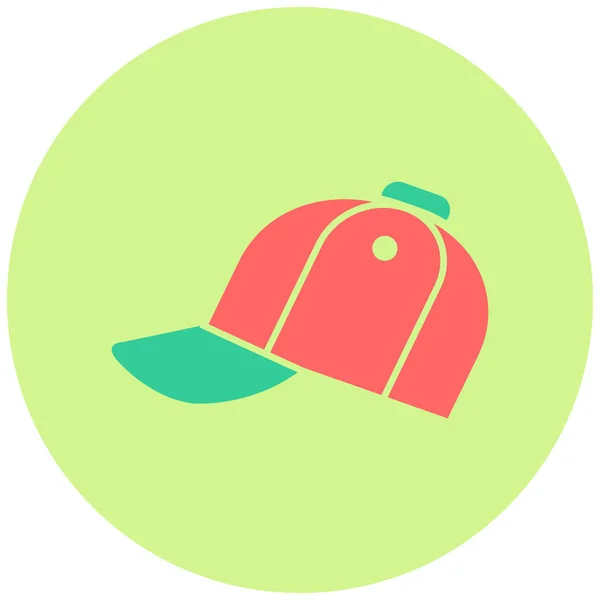 Gorra Béisbol Icono Web Ilustración Simple — Archivo Imágenes Vectoriales