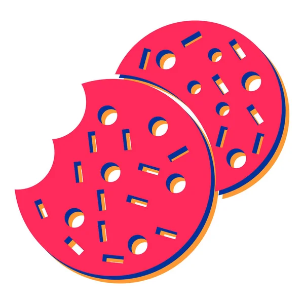 Heerlijke Donut Pictogram Vectorillustratie — Stockvector