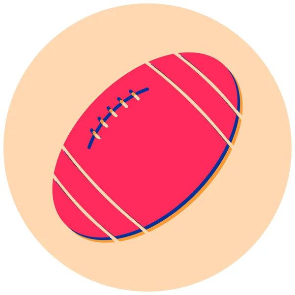 Bola Rugby Design Simples — Vetor de Stock