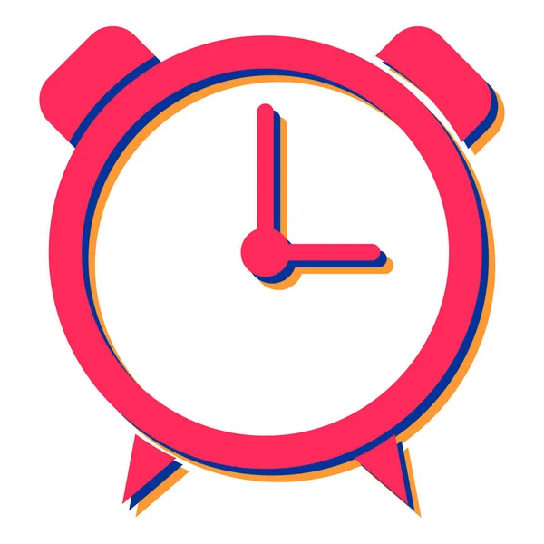 Reloj Despertador Icono Vector Ilustración — Archivo Imágenes Vectoriales