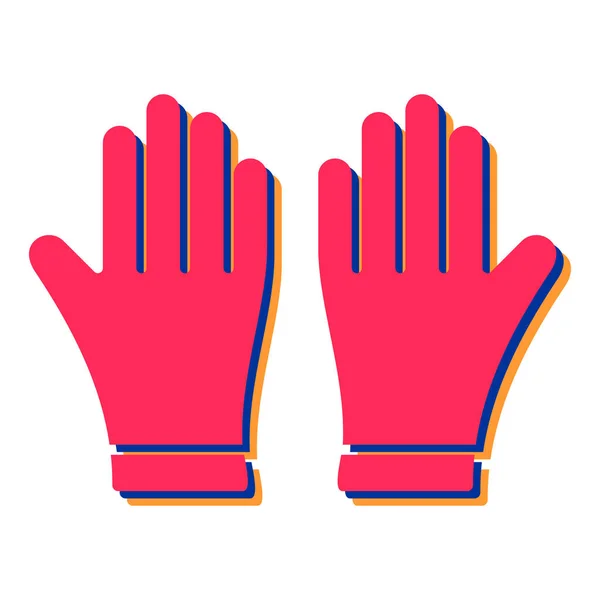 Gloves Icon Flat Illustration Cleaning Glove Vector Icons Web — 스톡 벡터