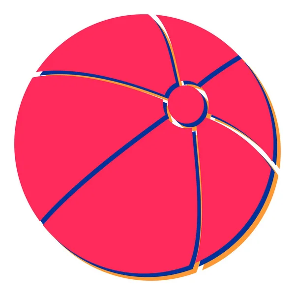 Beach Ball Icon Outline Illustration Basketball Hoop Vector Icons Web — Archivo Imágenes Vectoriales