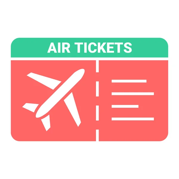Airline Ticket Icon Vector Illustration — стоковый вектор