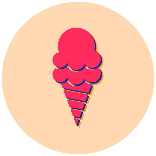 Значок Конуса Мороженого Векторная Иллюстрация — стоковый вектор