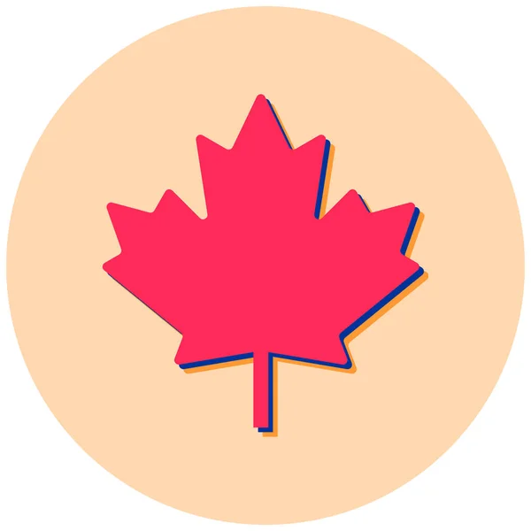 Maple Leaf Pictogram Vectorillustratie — Stockvector